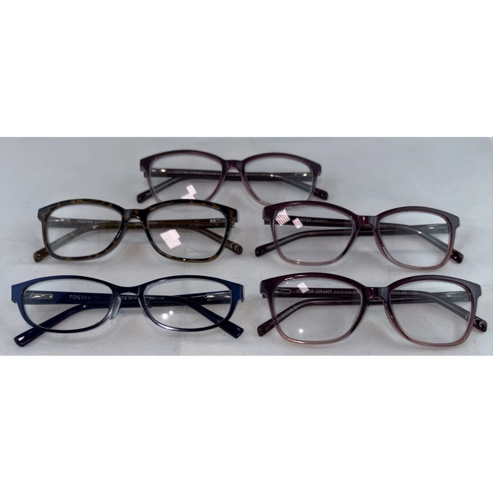 Lot Of 5 - Foster Grant Readers Reading Glasses +1.50 Woman
